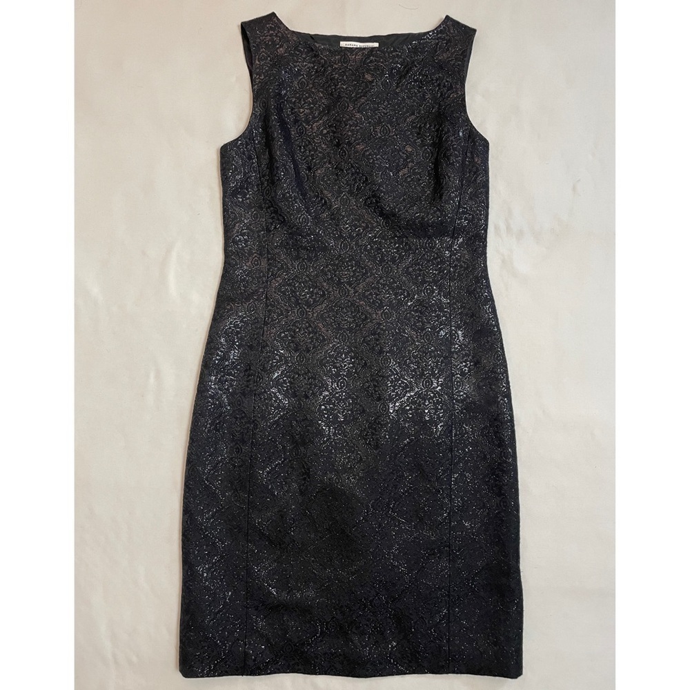 New Banana Republic Black Silk Blend Sleeveless Shift Dress Size 6 - Picture 6 of 10